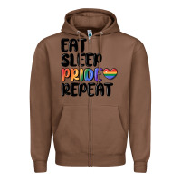 Chestnut eat sleep pride repeat Zipper Hoodie - MaliasSmallBusiness