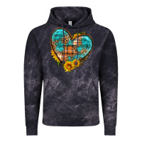 Cloud Black fall pattern heart with sunflower Vintage Hoodie - HRA Design Shop