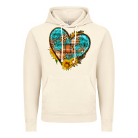 Vintage Artic fall pattern heart with sunflower Vintage Hoodie - HRA Design Shop