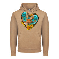Vintage Coffee fall pattern heart with sunflower Vintage Hoodie - HRA Design Shop