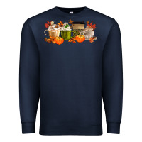 Navy pumpkin spice Premium Sweatshirt - MaliasSmallBusiness