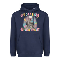 Navy bit of a mess but doing my best Heavyweight Hoodie - MaliasSmallBusiness