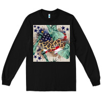 Black statue of liberty leopard Long Sleeve Tee - BundleAndBundleShop