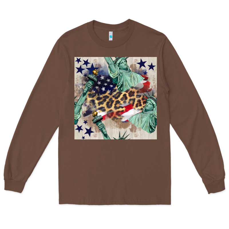 Statue Of Liberty Leopard Long Sleeve Tee by BundleAndBundleShop | Teevron