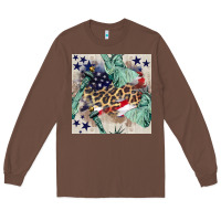 Chestnut statue of liberty leopard Long Sleeve Tee - BundleAndBundleShop