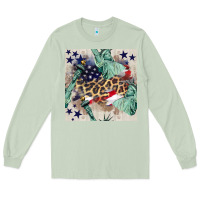 Matcha statue of liberty leopard Long Sleeve Tee - BundleAndBundleShop