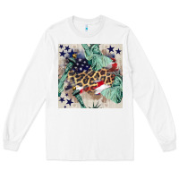 White statue of liberty leopard Long Sleeve Tee - BundleAndBundleShop