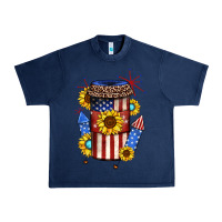 Navy 4th of july coffee cup Urban Heavy Tee - JahusDesignShop