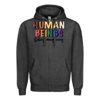 Charcoal Heather human beings colors may vary Zipper Hoodie - MaliasSmallBusiness