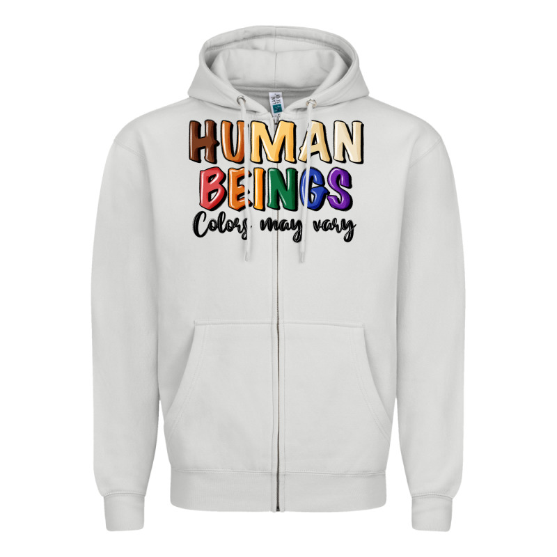 Human Beings Colors May Vary Zipper Hoodie by MaliasSmallBusiness | Teevron