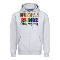 Heather Grey human beings colors may vary Zipper Hoodie - MaliasSmallBusiness