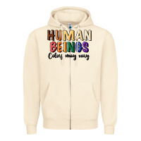Sandshell human beings colors may vary Zipper Hoodie - MaliasSmallBusiness
