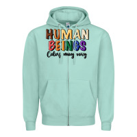 Seafoam human beings colors may vary Zipper Hoodie - MaliasSmallBusiness