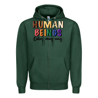Sports Green human beings colors may vary Zipper Hoodie - MaliasSmallBusiness