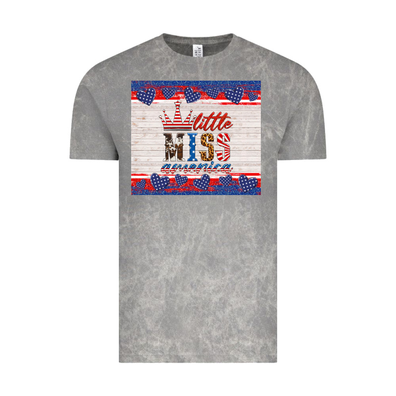 4th Of July Little Miss America Vintage Tee by HRA Design Shop | Teevron