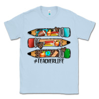 Dusty Blue #teacherlife pencils Classic Tee - JahusDesignShop