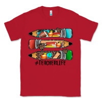 Red #teacherlife pencils Classic Tee - JahusDesignShop