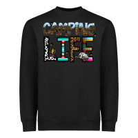 Black camping life Heavyweight Sweatshirt - CowhideDigitalArt