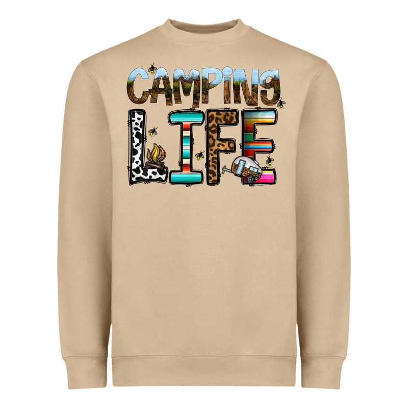 Camping Life Heavyweight Sweatshirt by CowhideDigitalArt | Teevron