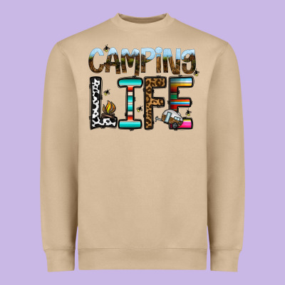 Camping Life Heavyweight Sweatshirt Designed By Cowhidedigitalart