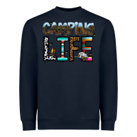 Navy camping life Heavyweight Sweatshirt - CowhideDigitalArt