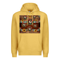 Antique Gold seamless mexican sunflower tumbler design Premium Hoodie - Jasminsmagicworld
