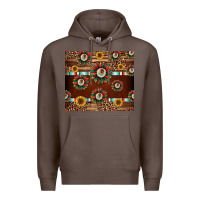 Coffee seamless mexican sunflower tumbler design Premium Hoodie - Jasminsmagicworld