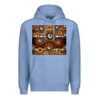 Colony Blue seamless mexican sunflower tumbler design Premium Hoodie - Jasminsmagicworld