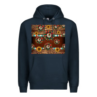Navy seamless mexican sunflower tumbler design Premium Hoodie - Jasminsmagicworld