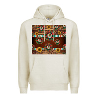 Oatmeal Heather seamless mexican sunflower tumbler design Premium Hoodie - Jasminsmagicworld