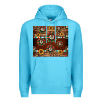 Ocean Blue seamless mexican sunflower tumbler design Premium Hoodie - Jasminsmagicworld