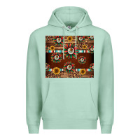 Seafoam seamless mexican sunflower tumbler design Premium Hoodie - Jasminsmagicworld