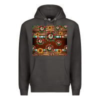 Smoke seamless mexican sunflower tumbler design Premium Hoodie - Jasminsmagicworld