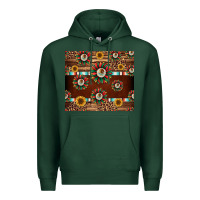 Sports Green seamless mexican sunflower tumbler design Premium Hoodie - Jasminsmagicworld