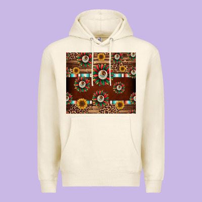 Seamless Mexican Sunflower Tumbler Design Premium Hoodie Designed By Jasminsmagicworld