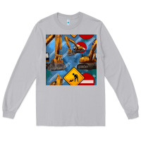 Moon Dust excavator seamless pattern Long Sleeve Tee - BundleAndBundleShop