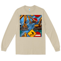 Mushroom excavator seamless pattern Long Sleeve Tee - BundleAndBundleShop