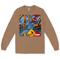 Toasted Coconut excavator seamless pattern Long Sleeve Tee - BundleAndBundleShop