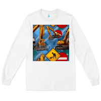 White excavator seamless pattern Long Sleeve Tee - BundleAndBundleShop