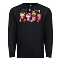 Black Scream Coffee Cups Premium Sweatshirt - MaliasSmallBusiness