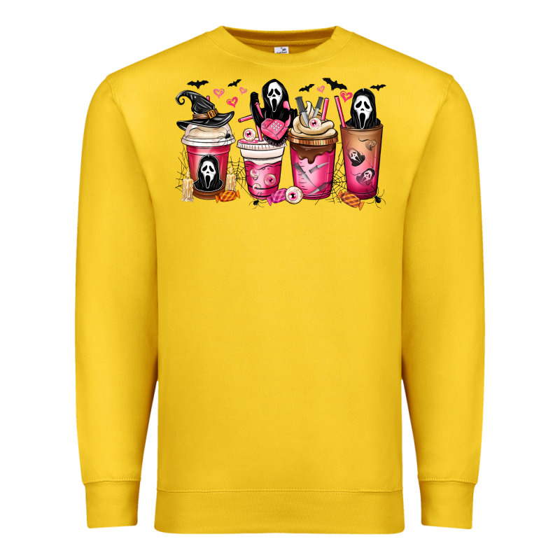 Scream Coffee Cups Premium Sweatshirt by MaliasSmallBusiness | Teevron