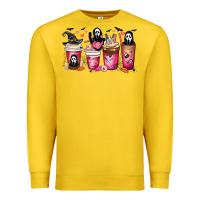Lemon Scream Coffee Cups Premium Sweatshirt - MaliasSmallBusiness