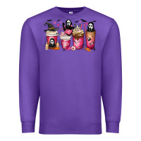 Purple Scream Coffee Cups Premium Sweatshirt - MaliasSmallBusiness