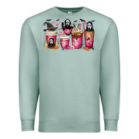 Seafoam Scream Coffee Cups Premium Sweatshirt - MaliasSmallBusiness
