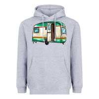 Heather Grey caravan Heavyweight Hoodie - MaliasSmallBusiness