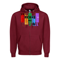 Burgundy y'all means all y'all Zipper Hoodie - MaliasSmallBusiness