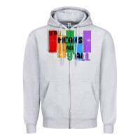 Heather Grey y'all means all y'all Zipper Hoodie - MaliasSmallBusiness