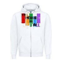 White y'all means all y'all Zipper Hoodie - MaliasSmallBusiness