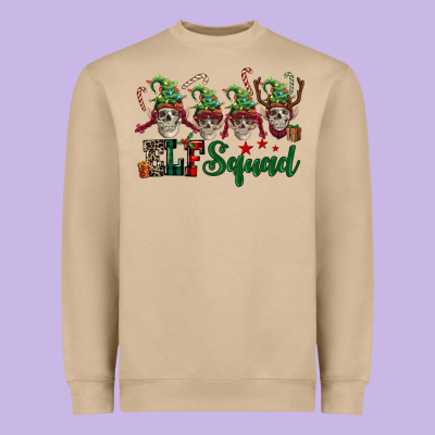 Elf Squad Skulls Heavyweight Sweatshirt Designed By Fadigitalartstudio