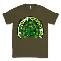 Army Green St Patrick Rainbow Classic Tee - Jasminsmagicworld